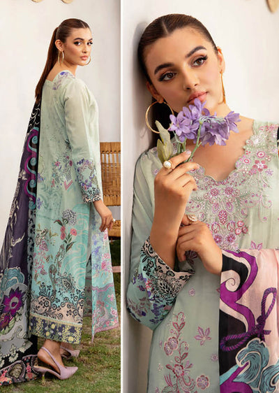 L-1206-R - Readymade - Ramsha Mashaal Luxury Lawn Vol 12 2024 - Memsaab Online