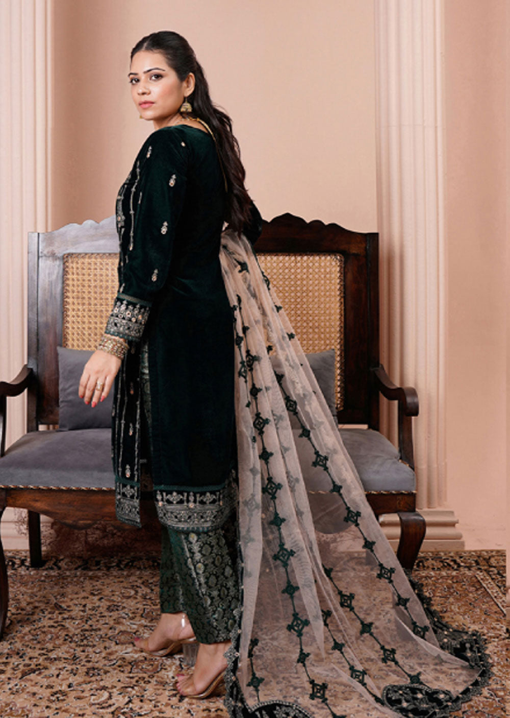 HN-06-R - Readymade - Hina Embroidered Collection 2023 - Memsaab Online