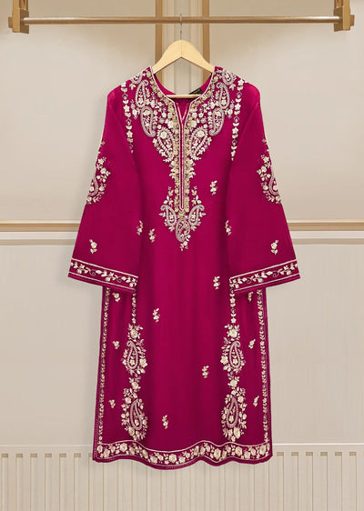 S110187 - Readymade - 3 Piece - Pure Cotton Net Embroidered Suit - Memsaab Online