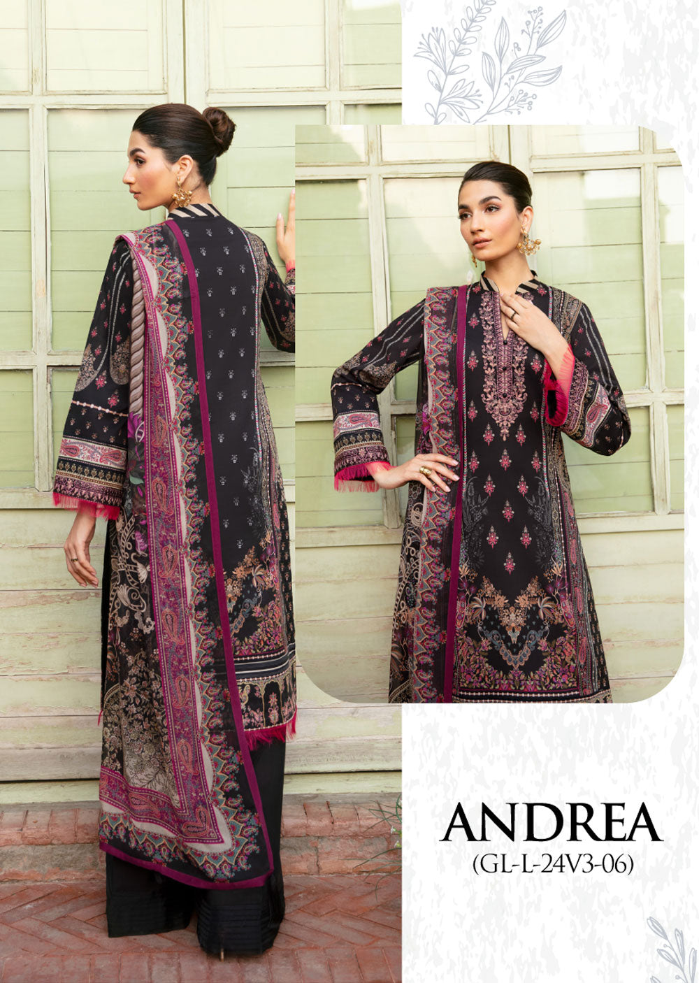 GLL-24V-06-R - ANDREA - Readymade - The Summer Glow Lawn Collection 2024 - Memsaab Online