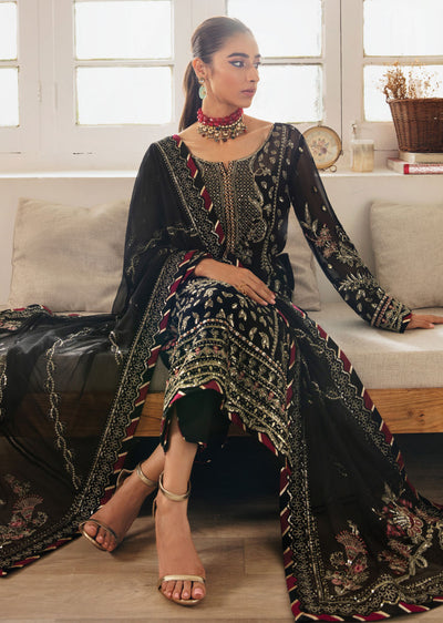 GLCC-06 - Noir - Readymade - Gulaal Embroidered Chiffon Collection 2023 - Memsaab Online