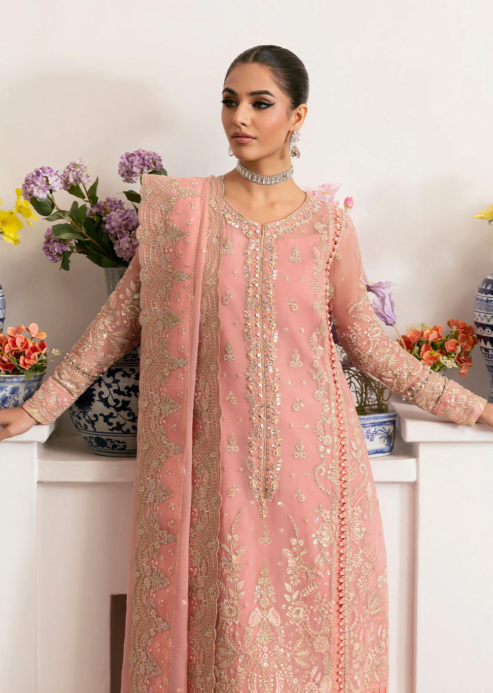 GLCT-06 - Coralyn - Gulaal Reverie Embroidered Chiffon Collection 2025 - Memsaab Online