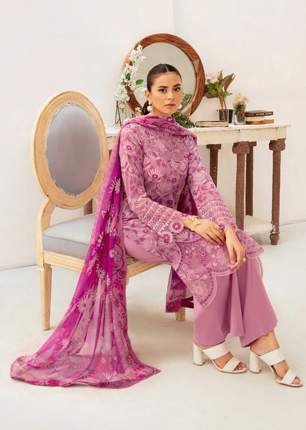 N-706 - Unstitched - Rangrez by Ramsha Luxury Lawn Vol 07 - Memsaab Online