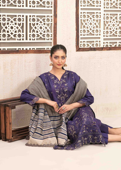 NTR-5265 - Unstitched - Nurten Fancy Embroidered Viscose Suit 2025 - Memsaab Online