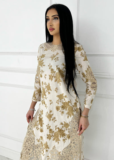 SBMT-06 - Shaila White - Readymade - 2 Piece Sahiba by Mirza Suit 2025 - Memsaab Online