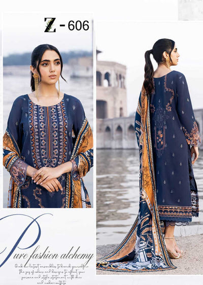 ZT-606-R - Readymade - Ramsha Andaaz Luxury Lawn Vol 06 2023 - Memsaab Online