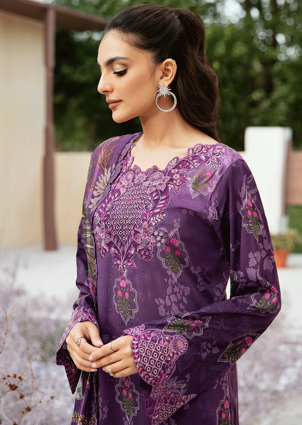 N-506 - Unstitched - Ramsha Rangrez Lawn Collection Vol 5 2024 - Memsaab Online