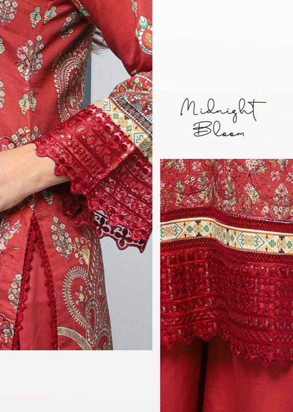 MSDL-06-R - Readymade - Munira Digital Lawn Suit 2024 - Memsaab Online