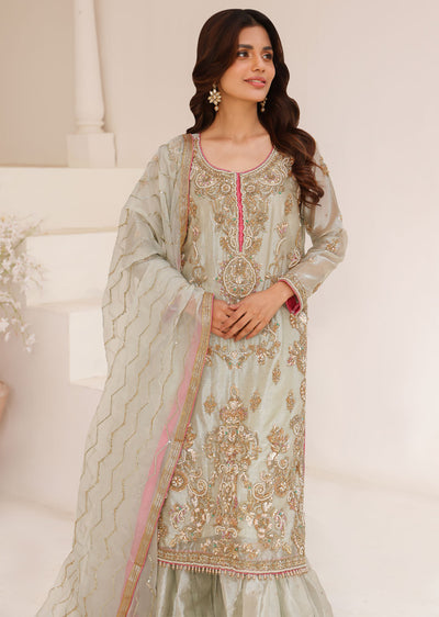 SRB1102 - BAREERA - Mint Sehrish.B Designer - Memsaab Online