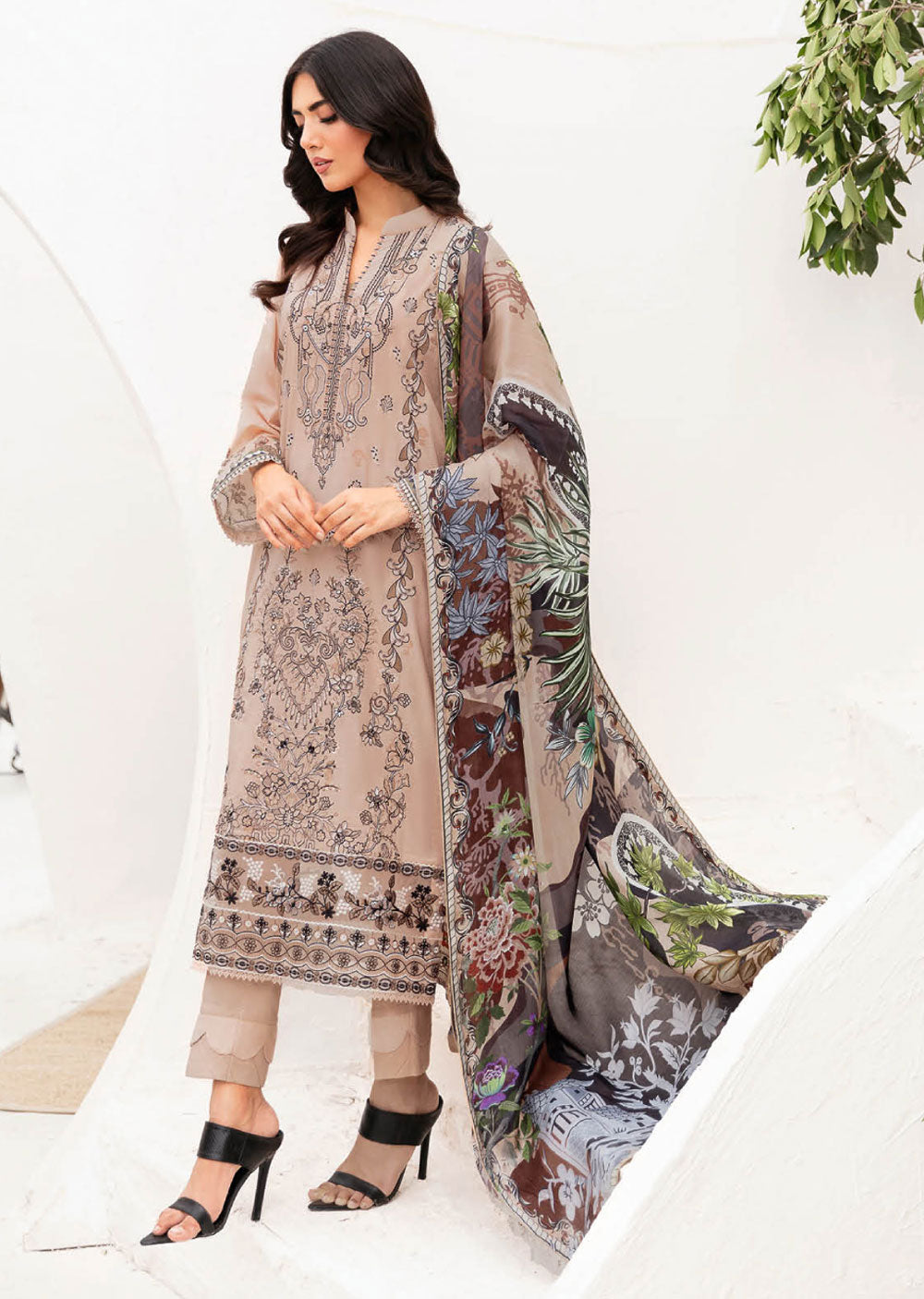 Z-1106 - Unstitched - Ramsha Mashaal Luxury Lawn Vol 11 2024 - Memsaab Online