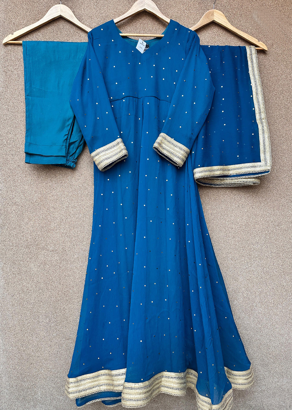 SRB1301 - Nayaab - Teal - Sehrish.B Designer - Memsaab Online