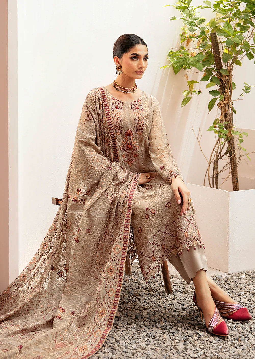 K-206 - Unstitched - Ramsha Kashish Weightless Chiffon Vol 2 2024 - Memsaab Online