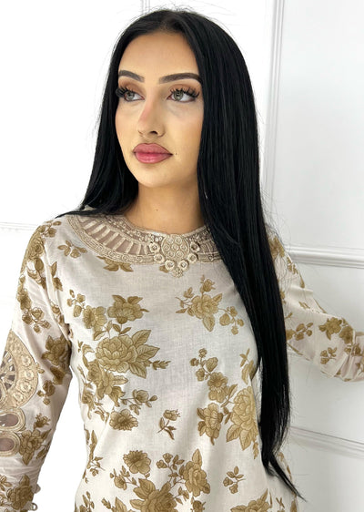 SBMT-06 - Shaila White - Readymade - 2 Piece Sahiba by Mirza Suit 2025 - Memsaab Online