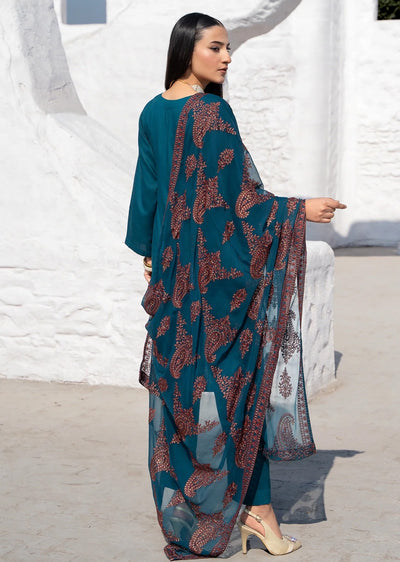 RNDH-06 - Teal - Readymade - Rania.H Linen Collection 2025 - Memsaab Online