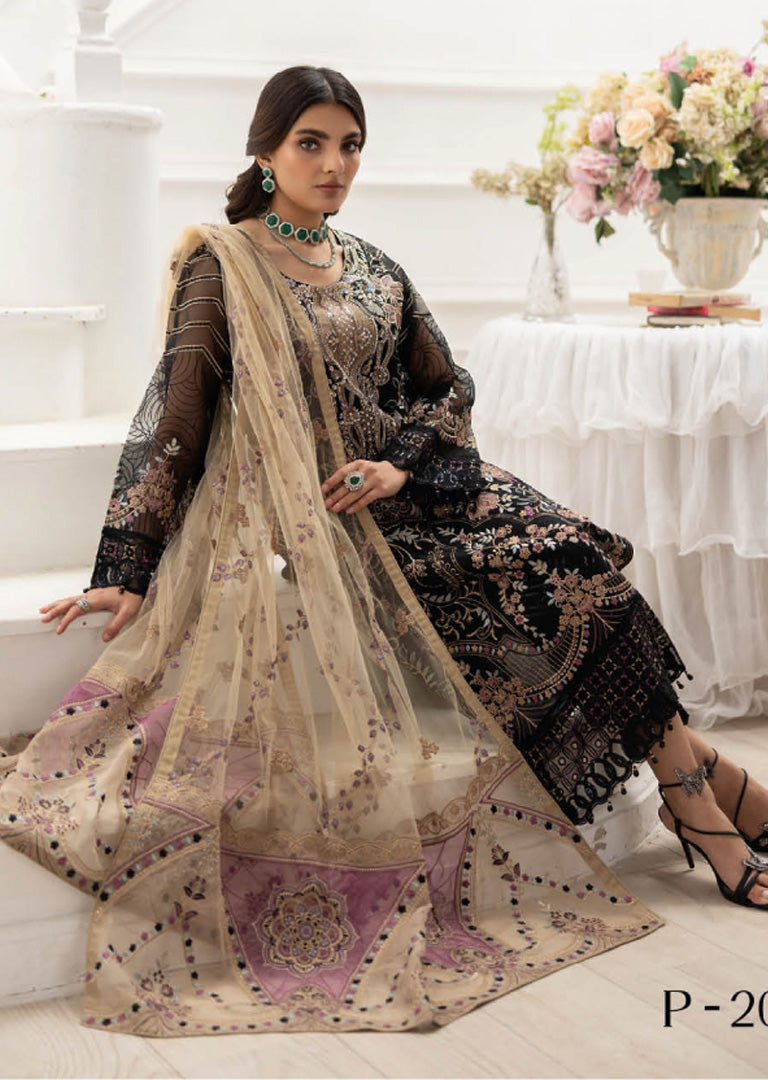 P-206- Unstitched - Dastoor by Ramsha Luxury Lawn Vol 2 - Memsaab Online