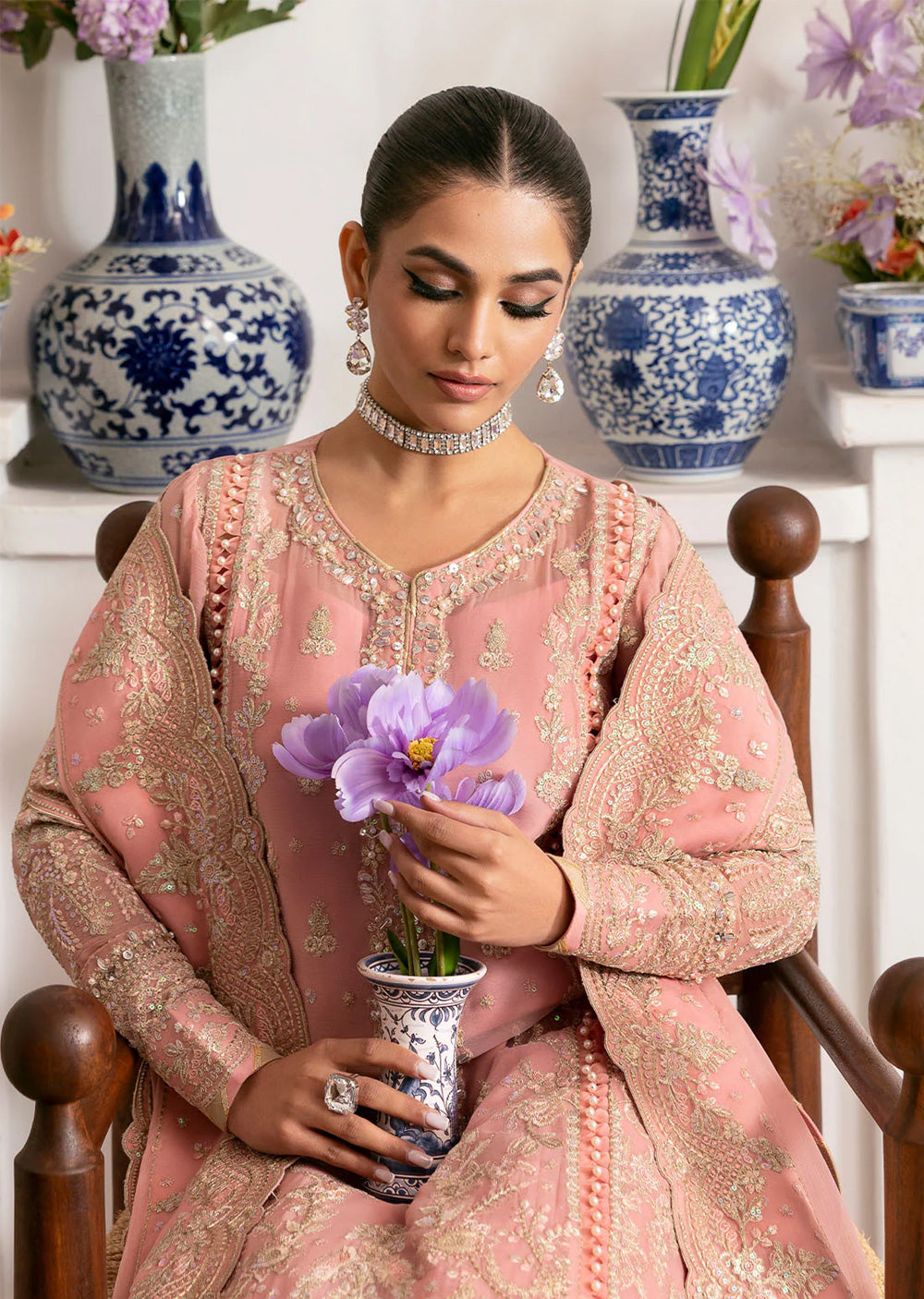 GLCT-06 - Coralyn - Gulaal Reverie Embroidered Chiffon Collection 2025 - Memsaab Online