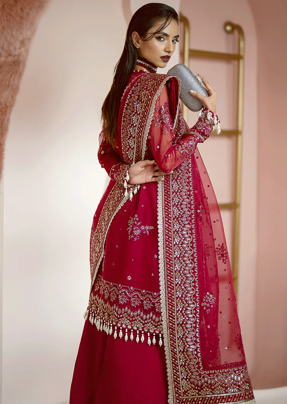 AFZR-06 - Ruby - Readymade - Luminara Wedding Collection by Afrozeh 2024 - Memsaab Online