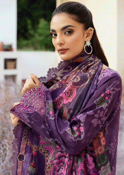 N-506 - Unstitched - Ramsha Rangrez Lawn Collection Vol 5 2024 - Memsaab Online