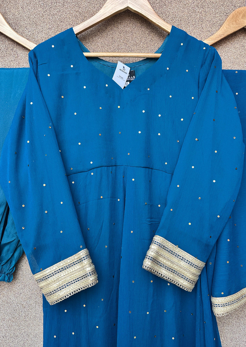 SRB1301 - Nayaab - Teal - Sehrish.B Designer - Memsaab Online