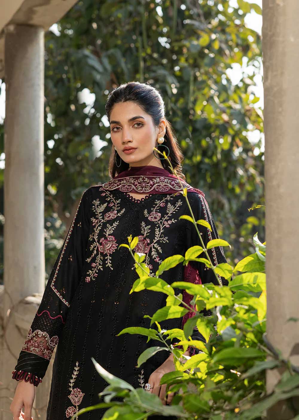 FSH-06-R - Twilight Bloom - Readymade - Bahaar Embroidered Lawn Suit 2024 - Memsaab Online