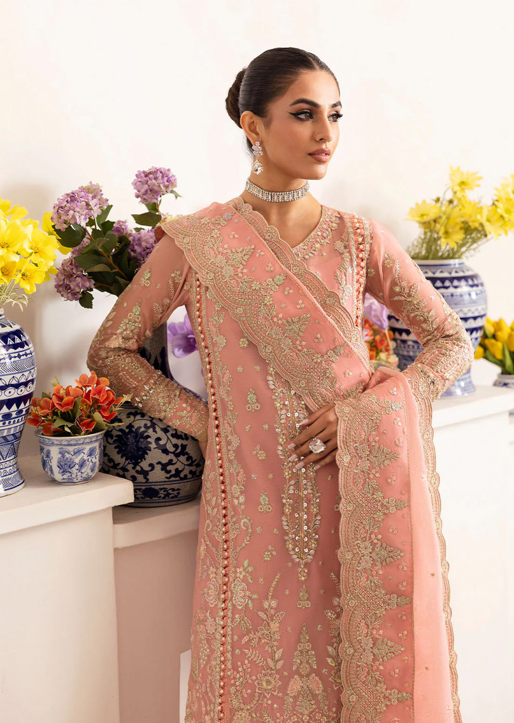 GLCT-06 - Coralyn - Gulaal Reverie Embroidered Chiffon Collection 2025 - Memsaab Online