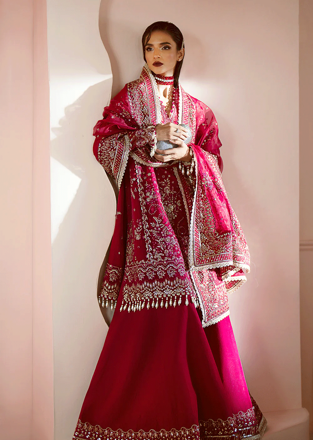 AFZR-06 - Ruby - Readymade - Luminara Wedding Collection by Afrozeh 2024 - Memsaab Online