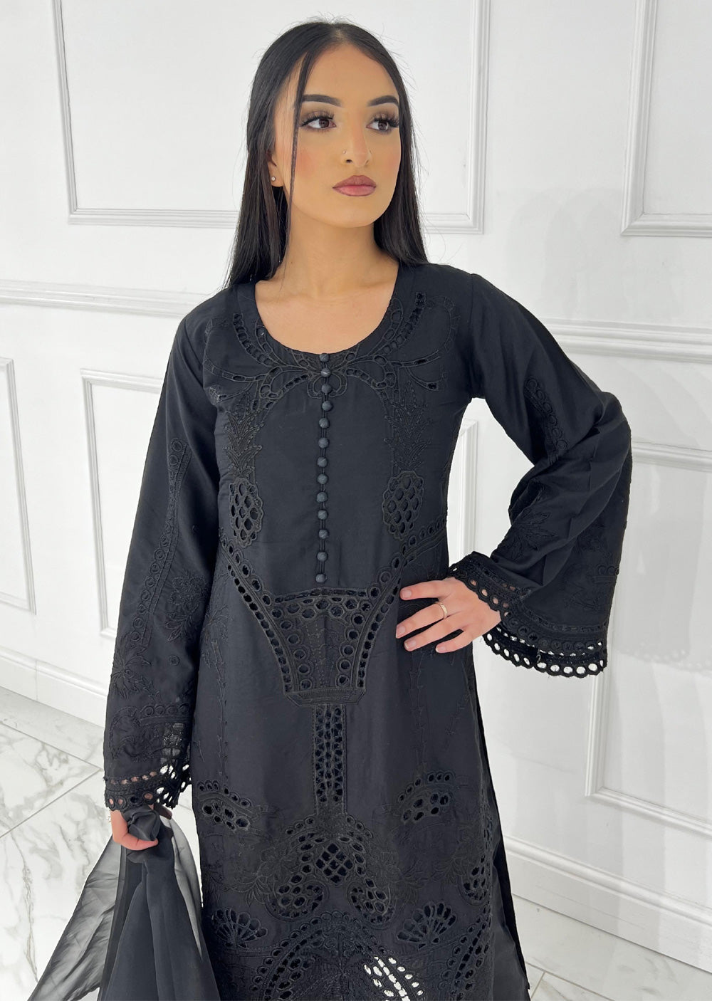 HK294 - Black - Readymade HK Outfit - Memsaab Online