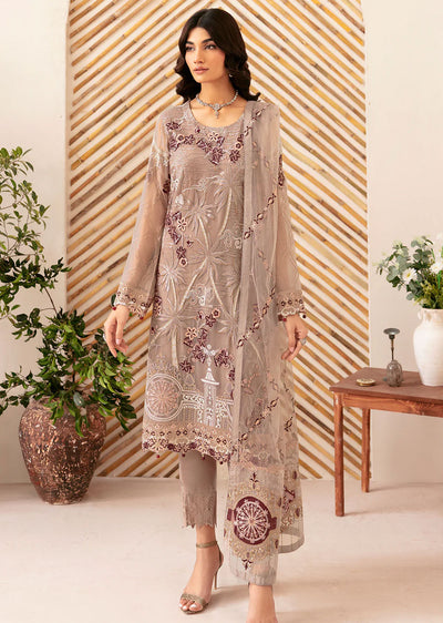 D-1206 - Unstitched - Rangoon by Ramsha Chiffon Collection Vol 12 2024 - Memsaab Online