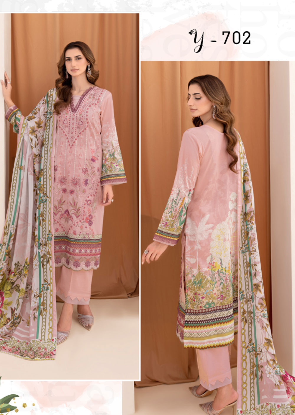 Y-702-R - Readymade - Ramsha Riwayat Luxury Lawn Collection Vol 7 2023 - Memsaab Online