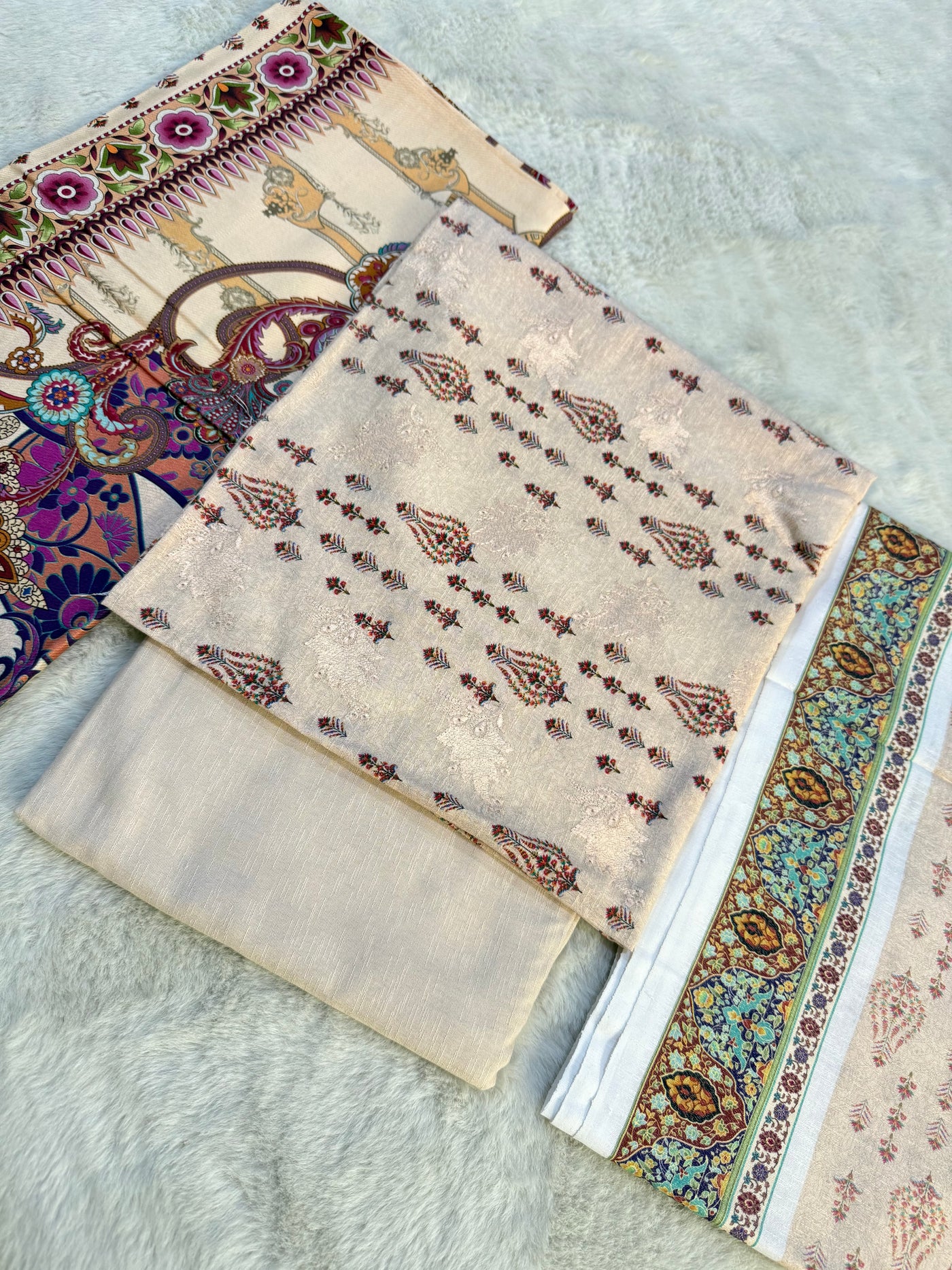 Chehra - Unstitched Winter Suit by ABC - Memsaab Online