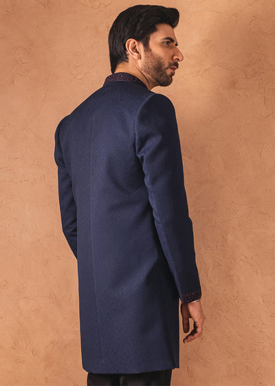 GS-5072 - Navy - Readymade Mens Sherwani 2024 - Memsaab Online