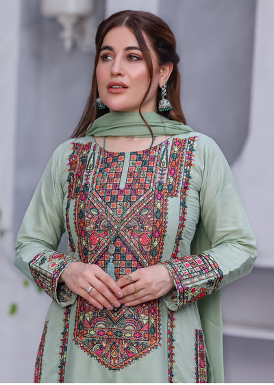 HK323 - Readymade Lilen Outfit 2025 - Memsaab Online