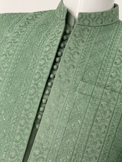 HKF102 Mens Mint Wedding Outfit - Memsaab Online