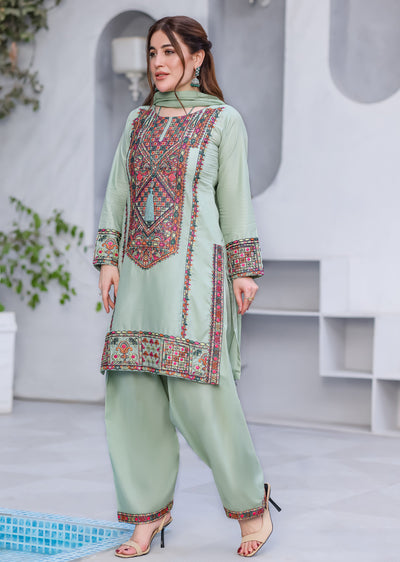 HK323 - Readymade Lilen Outfit 2025 - Memsaab Online