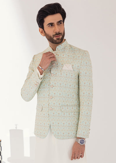 PC-375 - Light Blue Green - Mens Maysori Prince Coat - Memsaab Online