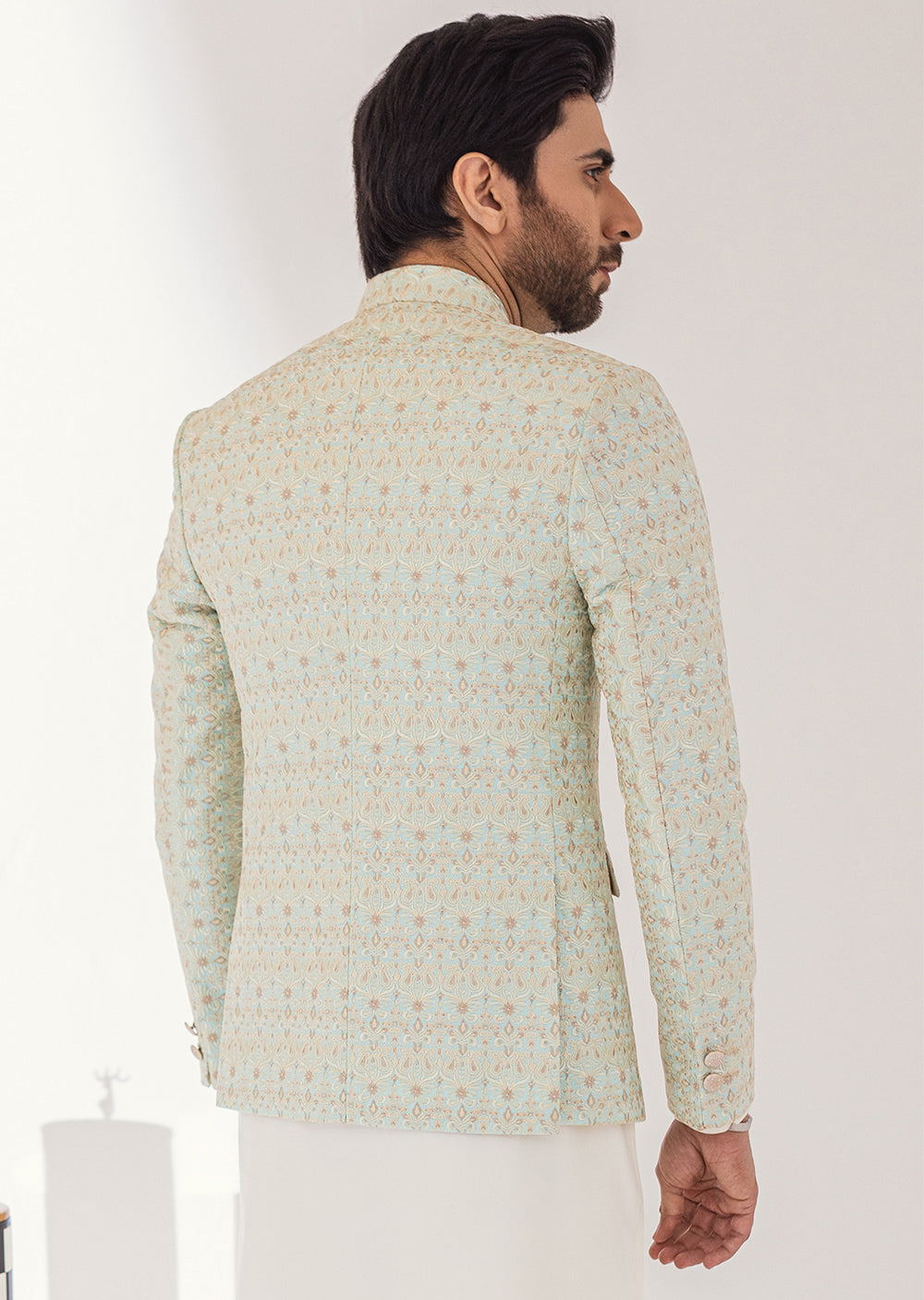 PC-375 - Light Blue Green - Mens Maysori Prince Coat - Memsaab Online