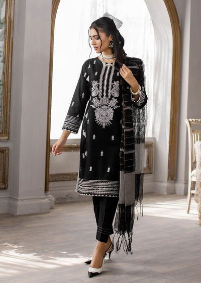 MDM-76 - Readymade - Embroidered Cotton Suit - Memsaab Online