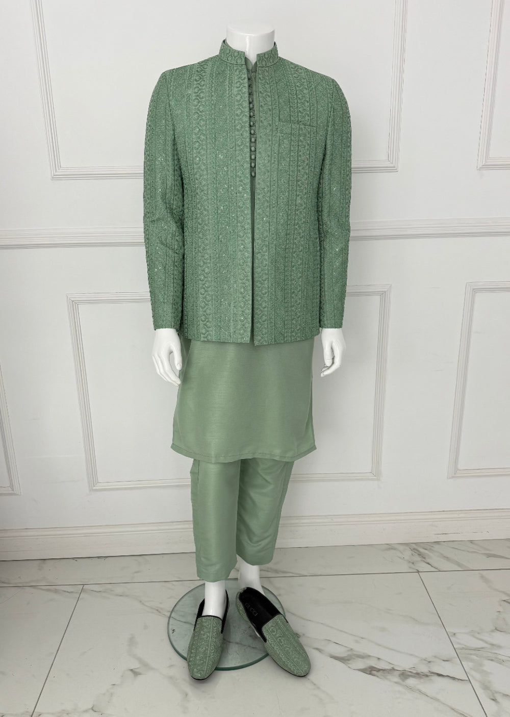 HKF102 Mens Mint Wedding Outfit - Memsaab Online