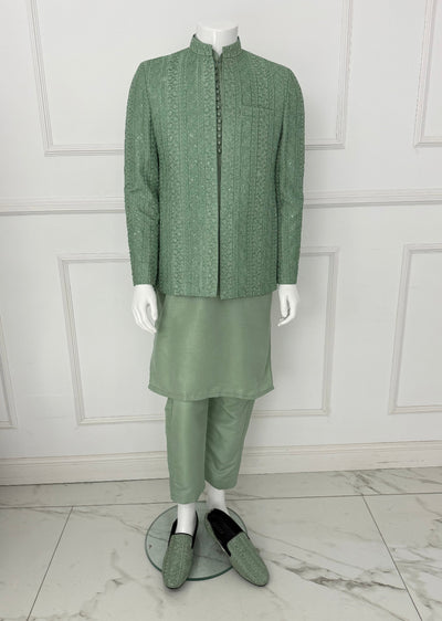 HKF102 Mens Mint Wedding Outfit - Memsaab Online