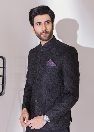 PC-377 - Black - Mens Maysori Prince Coat - Memsaab Online