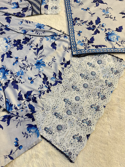 MDNA-25 - Readymade Embroidered LINEN Outfit - Memsaab Online