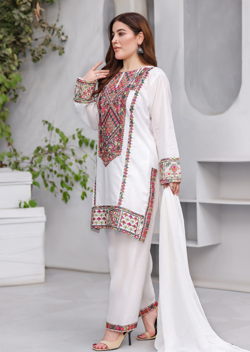 HK323 - Readymade Lilen Outfit 2025 - Memsaab Online
