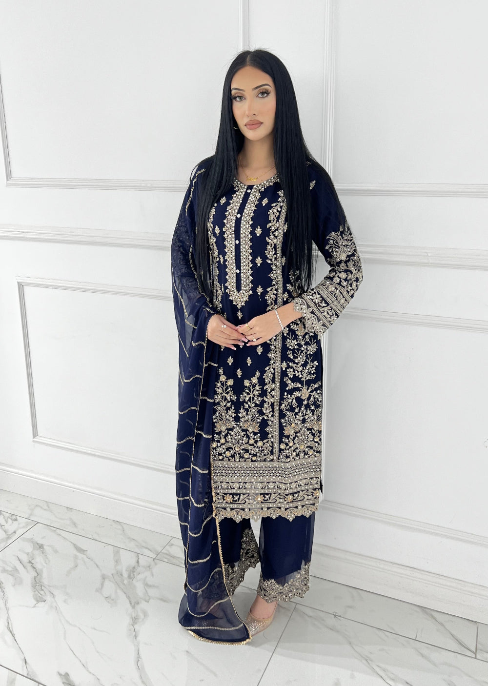 Shaz1903 - Readymade Chiffon Suit - Memsaab Online