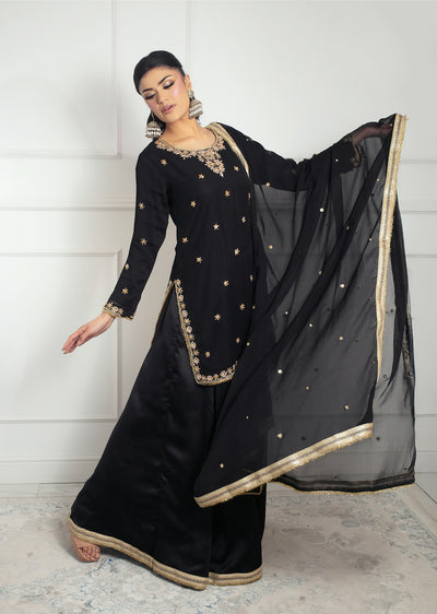 SRB1316 - Hamsha - black- Sehrish.B Designer - Memsaab Online