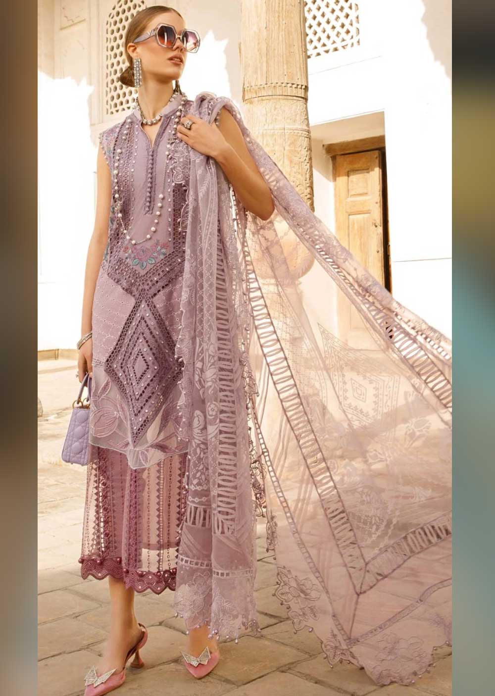 DLJ07-B Readymade Maria b Inspired Lawn - Memsaab Online