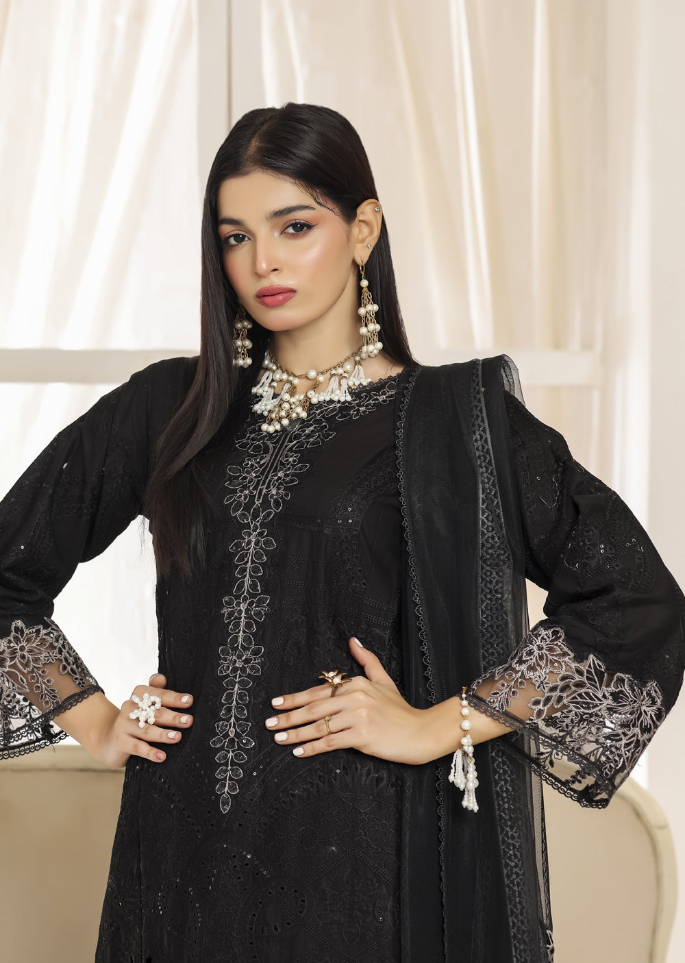 ATR-1601- Readymade Sehrish B Lux Cotton - Memsaab Online
