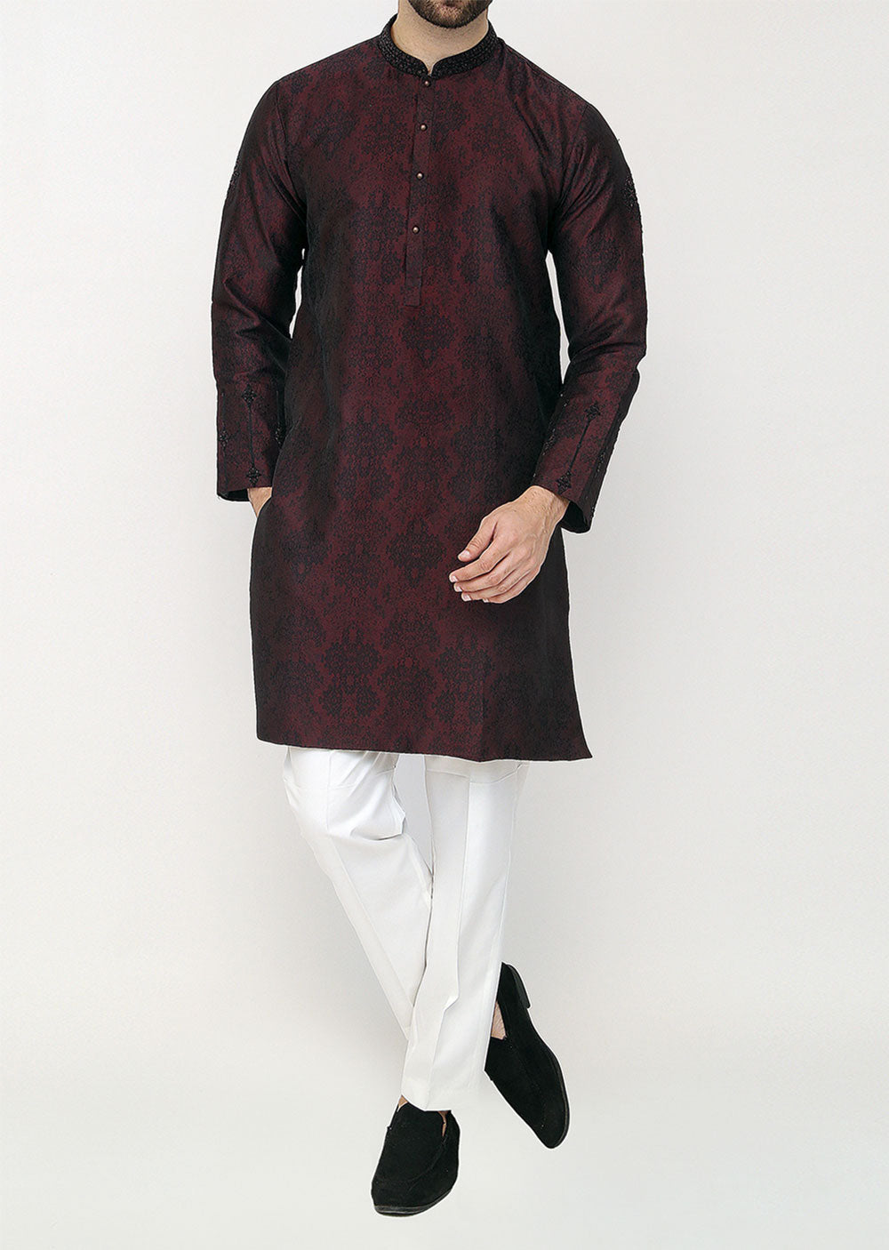 KRT-07 - Readymade - Mens Kurta Trouser Set - Memsaab Online