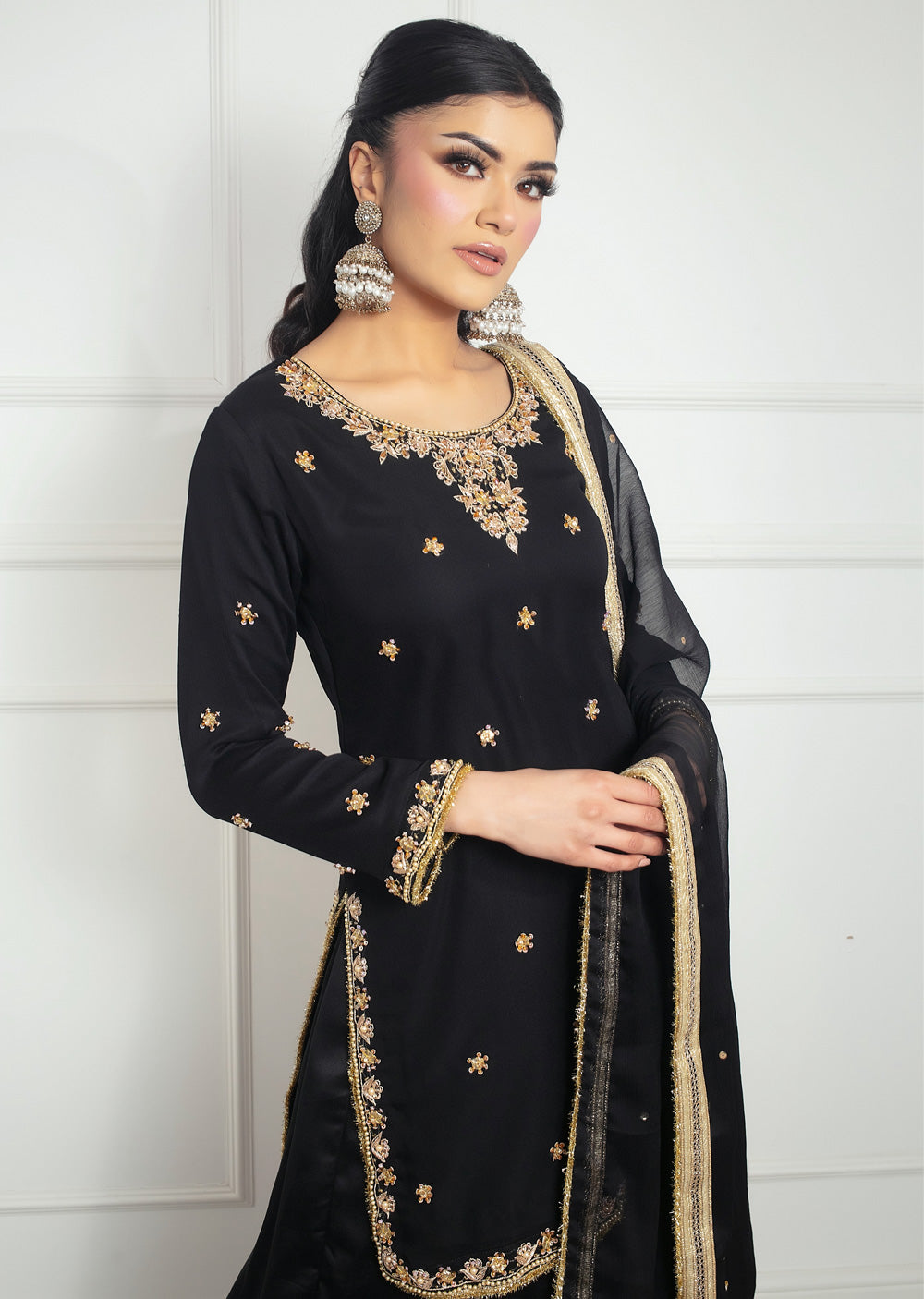 SRB1316 - Hamsha - black- Sehrish.B Designer - Memsaab Online