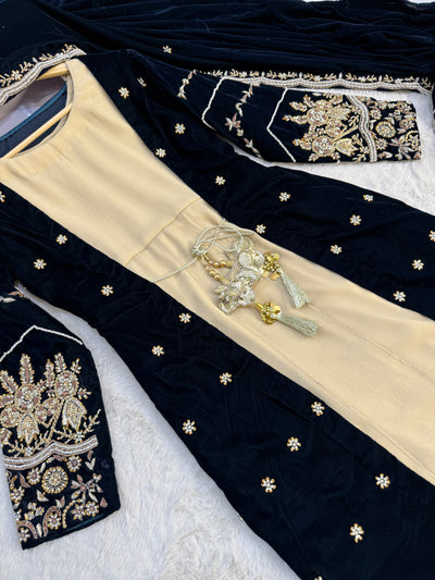 SRB911 Sasha - Jade Velvet Luxe by Sehrish B - Memsaab Online