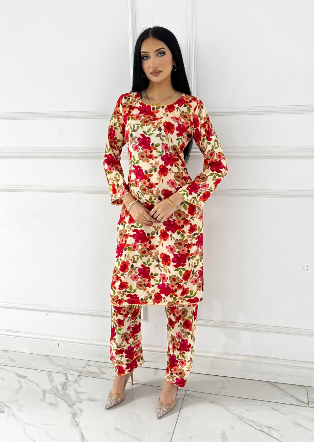 BUT-134- Readymade linen Printed suit 2025 - Memsaab Online